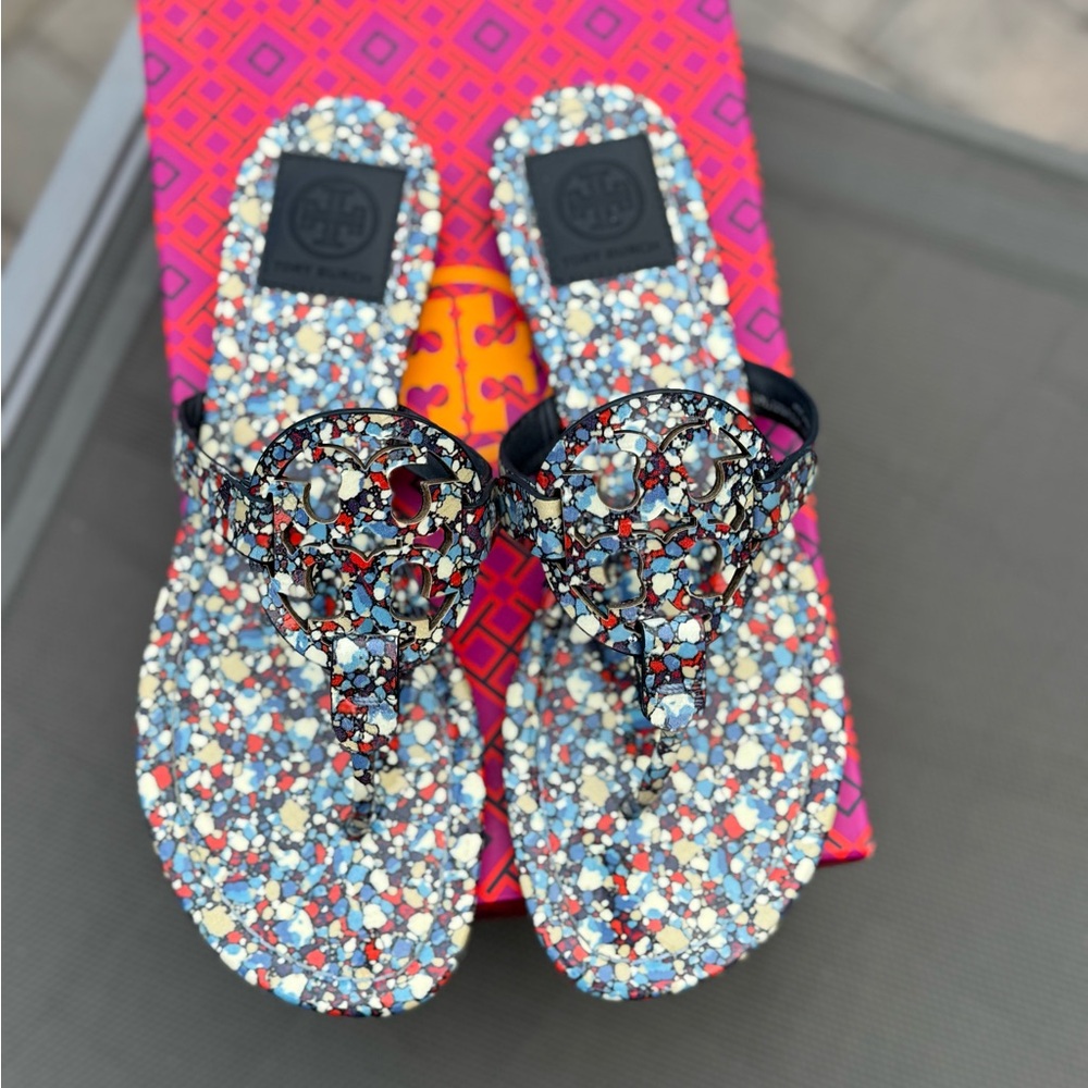 Tory Burch Multicolor Linosa Patterned Miller San… - image 2